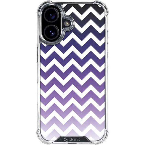 Chevron Purple Ombre iPhone 16 Plus Clear Case