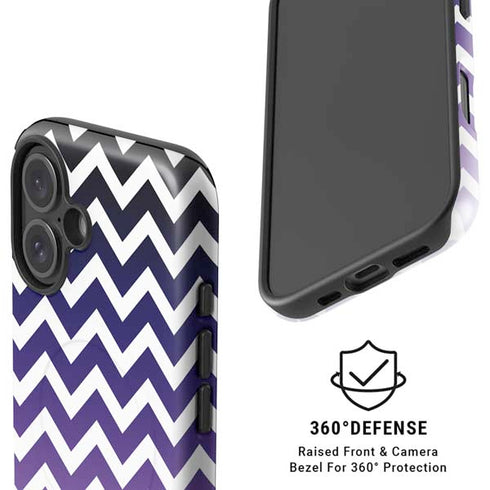Chevron Purple Ombre iPhone 16 Plus Magsafe Impact Case