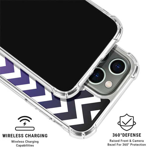 Chevron Purple Ombre iPhone 16 Pro Clear Case