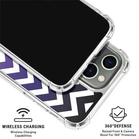 Chevron Purple Ombre iPhone 16 Pro Max Clear Case