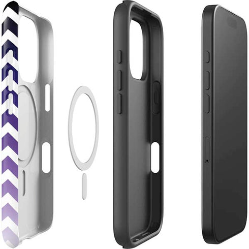 Chevron Purple Ombre iPhone 16 Pro Max Magsafe Impact Case