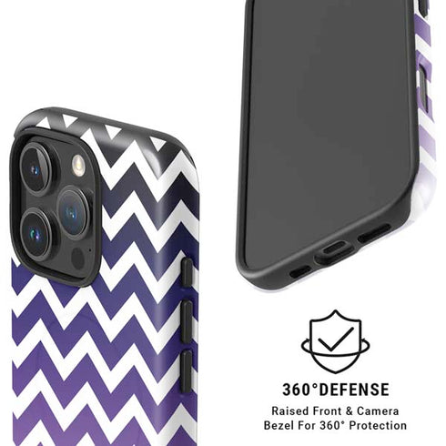 Chevron Purple Ombre iPhone 16 Pro Max Magsafe Impact Case