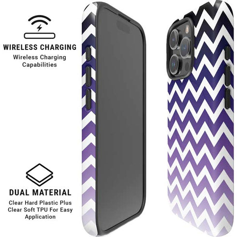 Chevron Purple Ombre iPhone 16 Pro Max Magsafe Impact Case