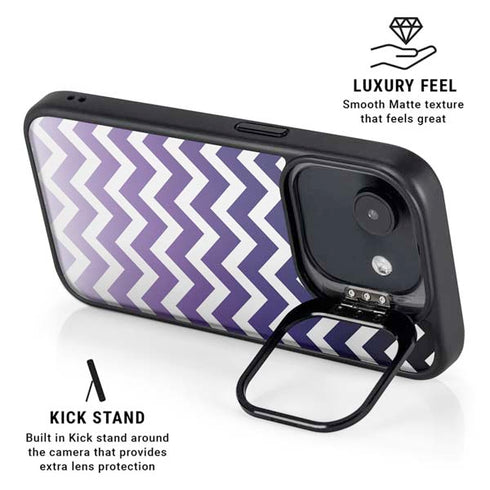 Chevron Purple Ombre iPhone 16e Kickstand Case