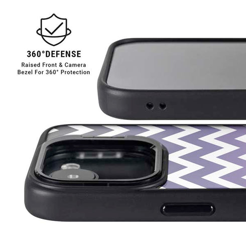 Chevron Purple Ombre iPhone 16e Kickstand Case