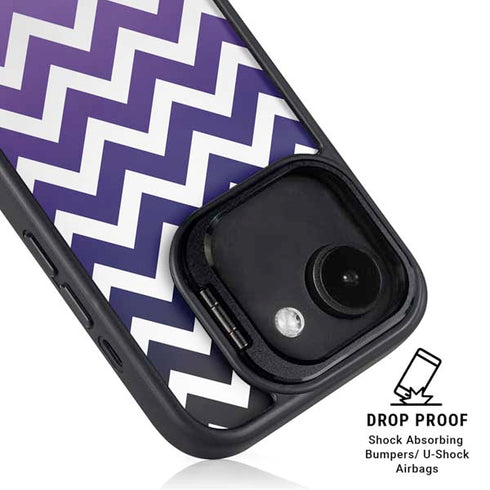 Chevron Purple Ombre iPhone 16e Kickstand Case
