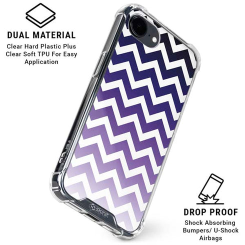 Chevron Purple Ombre iPhone 16e Clear Case