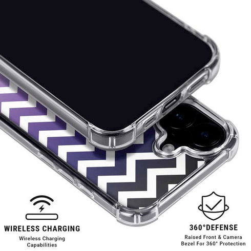 Chevron Purple Ombre iPhone 17 Clear Case