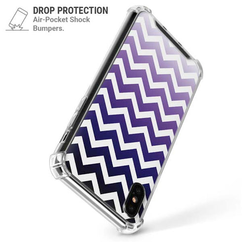 Chevron Purple Ombre iPhone X/XS Clear Case