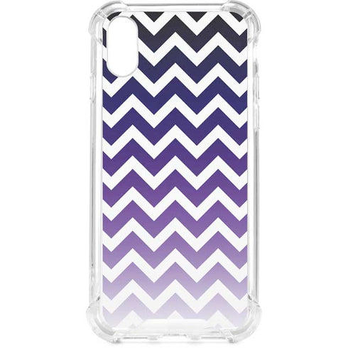 Chevron Purple Ombre iPhone XS Clear Case