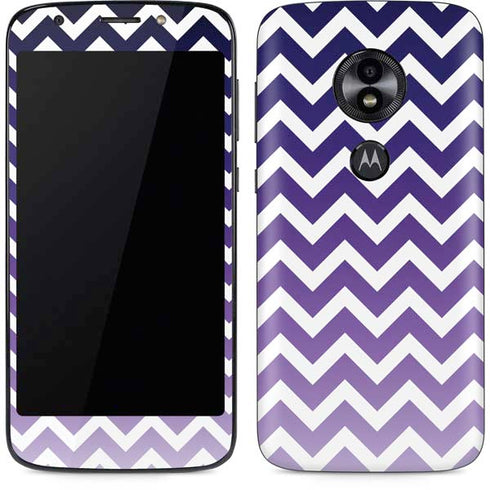 Chevron Purple Ombre Moto E5 Play Skin
