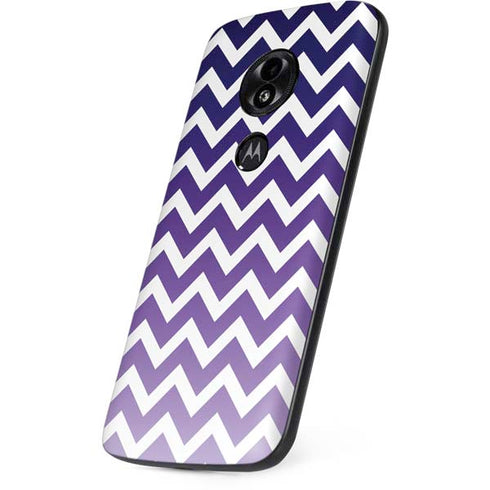 Chevron Purple Ombre Moto E5 Play Skin