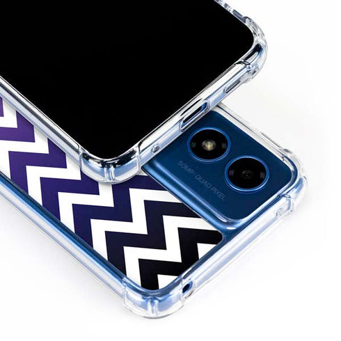 Chevron Purple Ombre Moto G Play 4G (2024) Clear Case