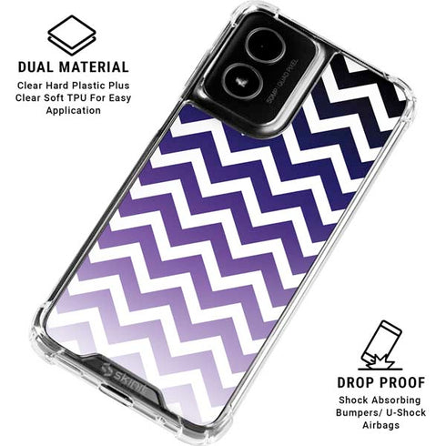 Chevron Purple Ombre Moto G Power 5G (2024) Clear Case
