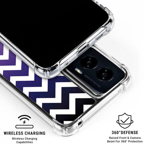 Chevron Purple Ombre Moto G Power 5G (2024) Clear Case