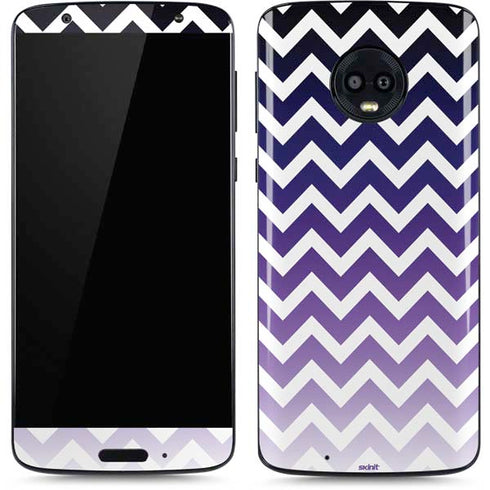 Chevron Purple Ombre Moto G6 Skin