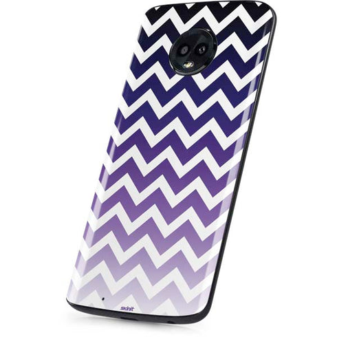 Chevron Purple Ombre Moto G6 Skin