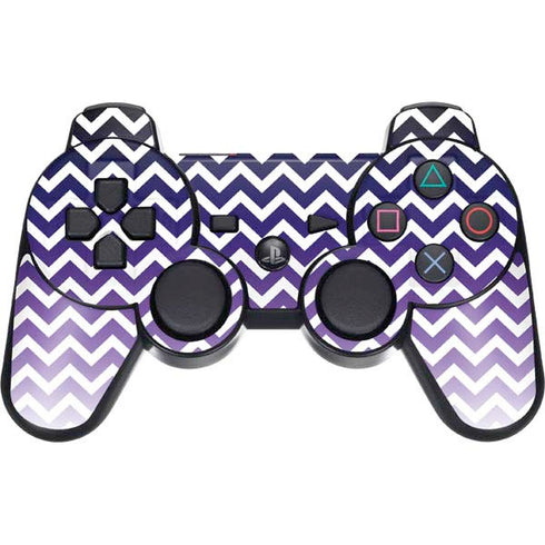 Chevron Purple Ombre PS3 Dual Shock wireless controller Skin