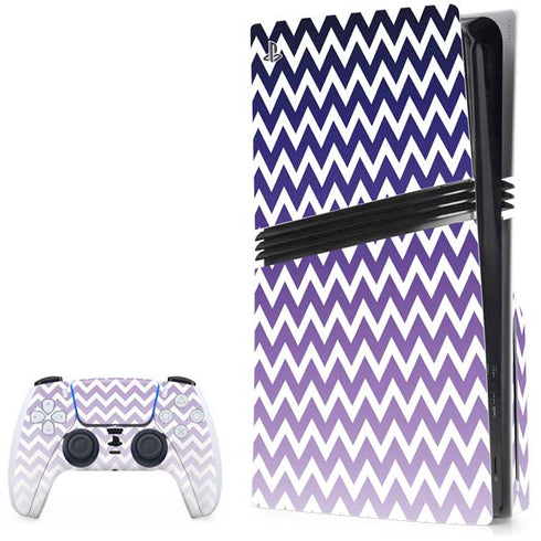 Chevron Purple Ombre PS5 Pro Disk Bundle Skin