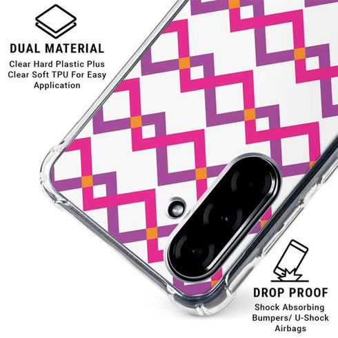 Chevron White Out Galaxy A36 5G Clear Case