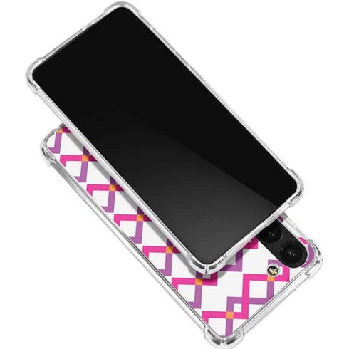 Chevron White Out Galaxy S24 FE Clear Case