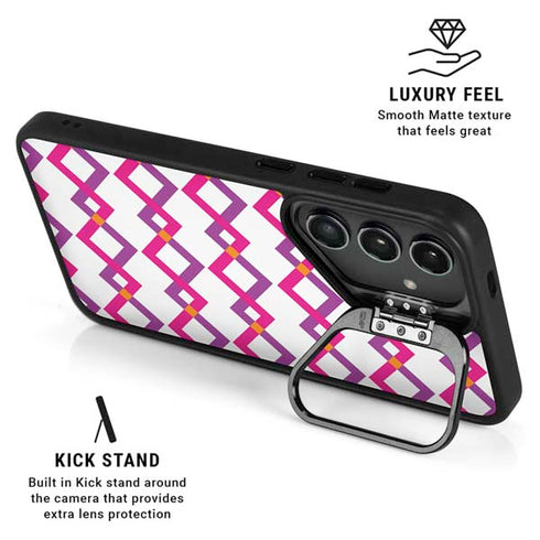 Chevron White Out Galaxy S25 Kickstand Case