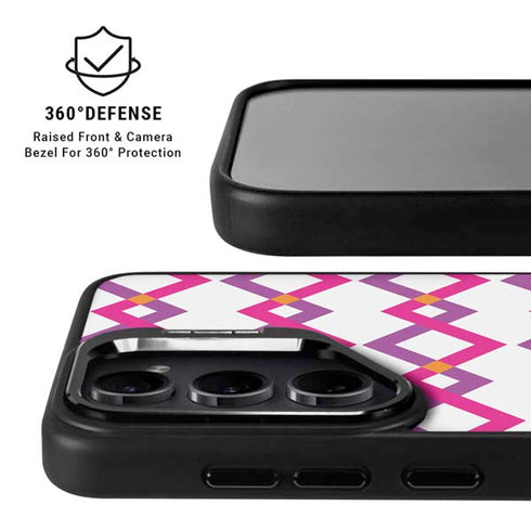 Chevron White Out Galaxy S25 Kickstand Case