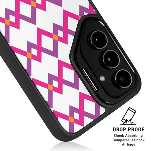 Chevron White Out Galaxy S25 Kickstand Case