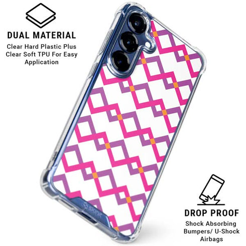 Chevron White Out Galaxy S25 Plus Clear Case