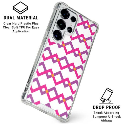 Chevron White Out Galaxy S25 Ultra Clear Case