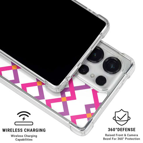Chevron White Out Galaxy S26 Ultra Clear Case