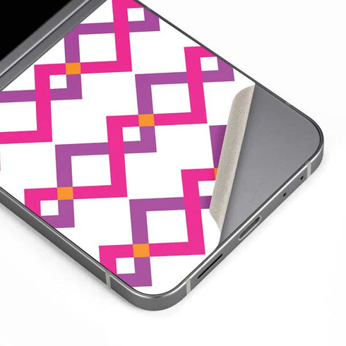 Chevron White Out Galaxy Z Flip6 Skin