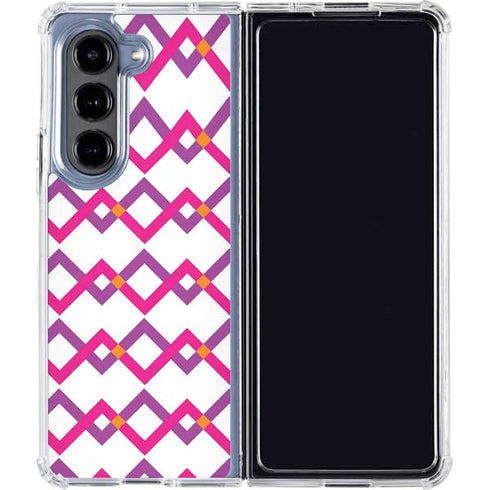 Chevron White Out Galaxy Z Fold5 5G Clear Case