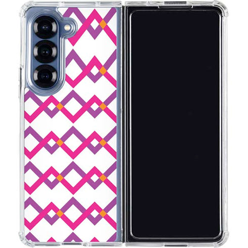 Chevron White Out Galaxy Z Fold6 Clear Case