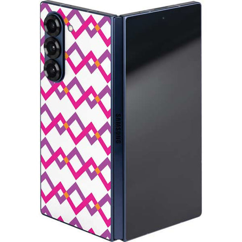 Chevron White Out Galaxy Z Fold6 Skin