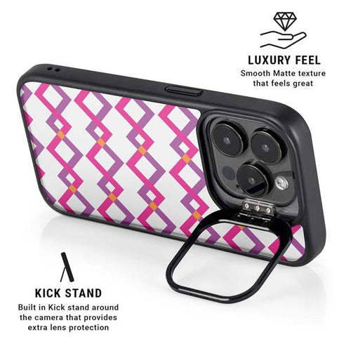 Chevron White Out iPhone 13 Pro Kickstand Case