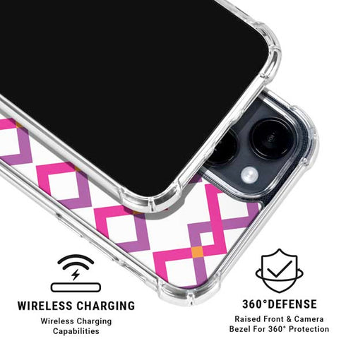 Chevron White Out iPhone 15 Clear Case