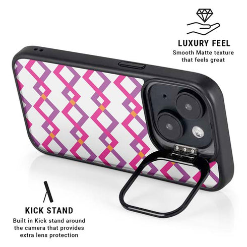 Chevron White Out iPhone 15 Kickstand Case