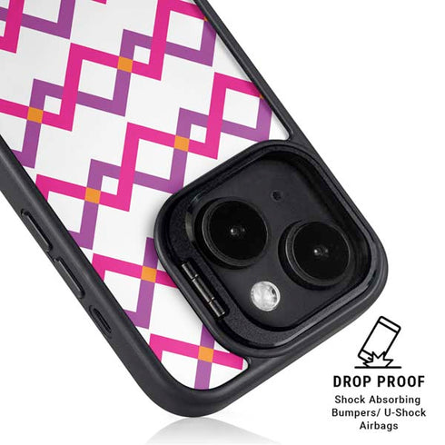 Chevron White Out iPhone 15 Kickstand Case