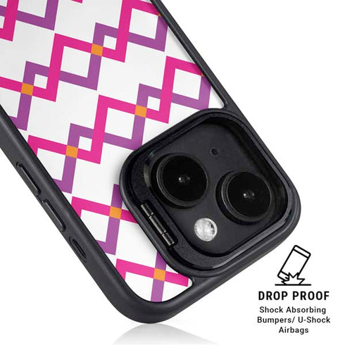 Chevron White Out iPhone 15 Plus Kickstand Case