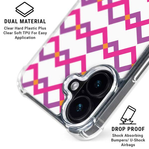 Chevron White Out iPhone 16 Plus Clear Case