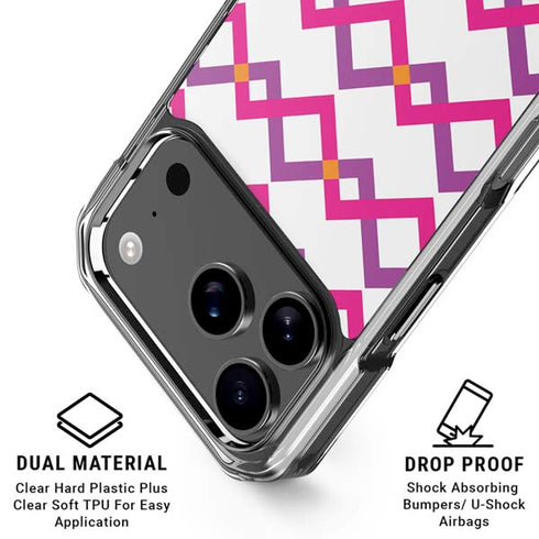 Chevron White Out iPhone 18 Pro Clear Case