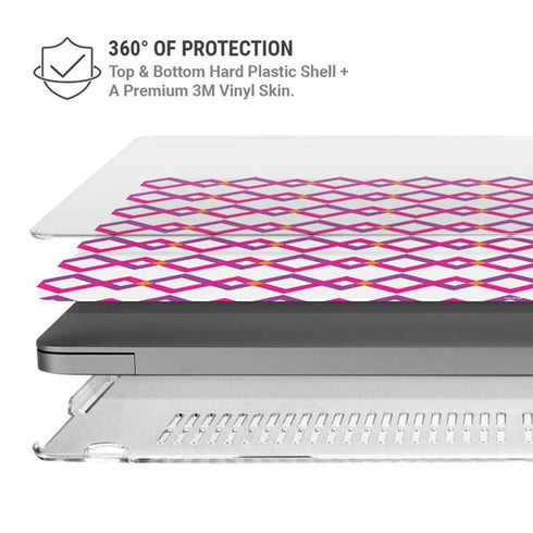 Chevron White Out MacBook Pro 14in (2021-24) Case plus Skin