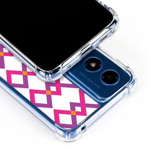 Chevron White Out Moto G Play 4G (2024) Clear Case
