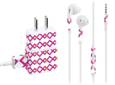 Chevron White Out Phone Charger Skin