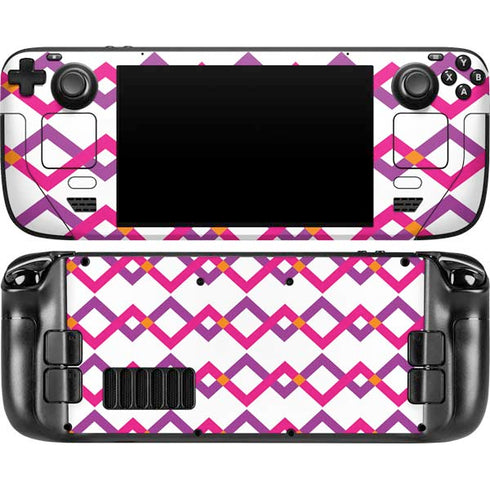Chevron White Out Steam Deck Handheld Gaming Computer OLED Skin