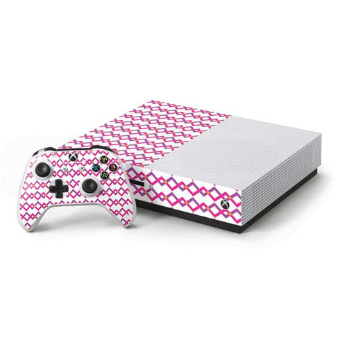 Chevron White Out Xbox One S Console and Controller Bundle Skin