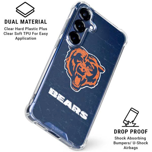 NFL Chicago Bears - Alternate Distressed Galaxy S25 Plus Clear Case