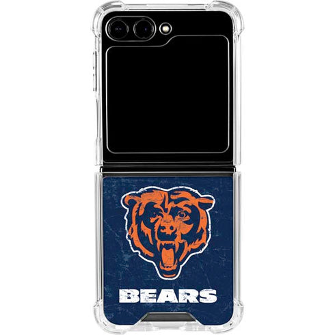 NFL Chicago Bears - Alternate Distressed Galaxy Z Flip6 Clear Case