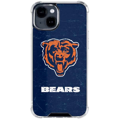 NFL Chicago Bears - Alternate Distressed iPhone 15 Clear Case